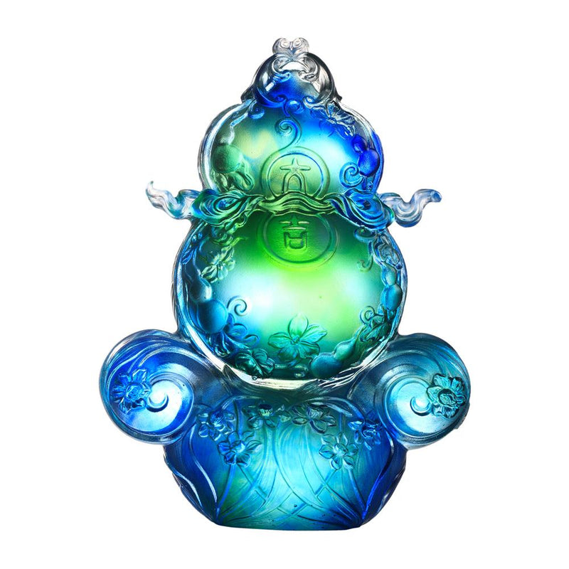 Crystal Gourd or Hulu, Feng Shui, Happiness Lies Ahead - LIULI Crystal Art