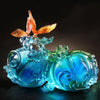 '-- DELETE -- Crystal Butterfly, Paperweight, Fruits of Prosperity - LIULI Crystal Art