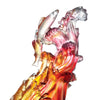 '-- DELETE -- Together We Will Reach the Crest (Courage of Love) - Fish Figurine (with Acrylic base) - LIULI Crystal Art