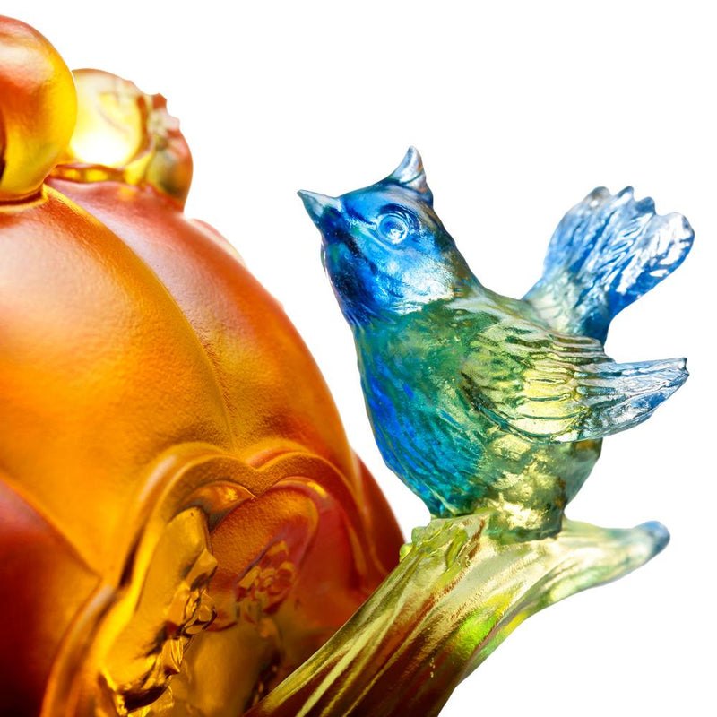 Crystal Bird, Siskin, The Allure of Spring - LIULI Crystal Art