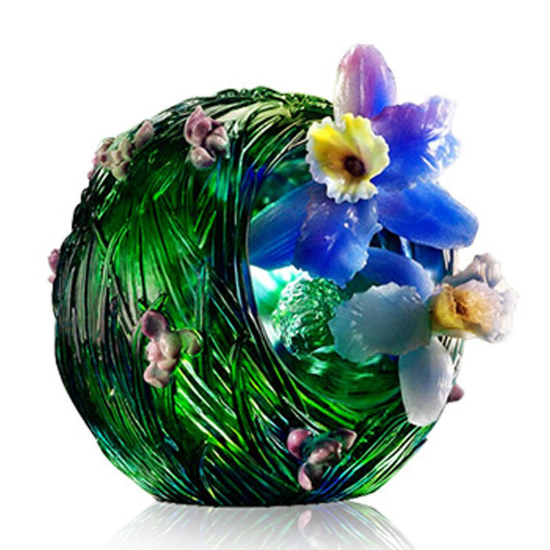 Crystal Flower, Orchid, Gentle Water, Spring Orchid - LIULI Crystal Art