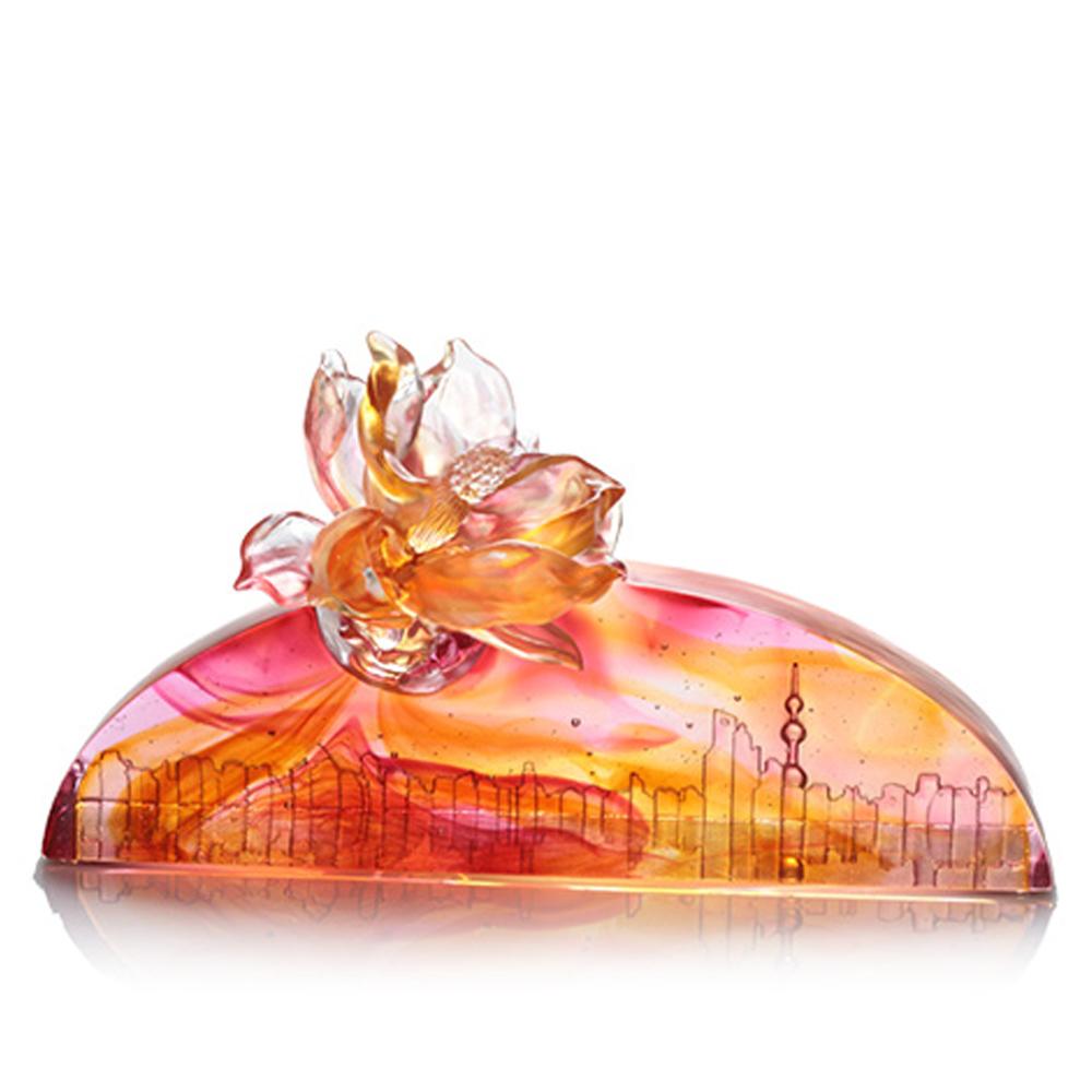 '-- DELETE -- Crystal Flower, Magnolia, An Eternal Bloom - LIULI Crystal Art