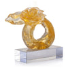 Crystal Flower, Camellia, Singular Elegance (Special Edition, Come with Display Base) - LIULI Crystal Art