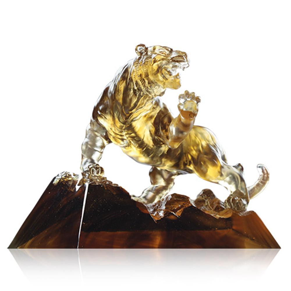 Crystal Animal, Tiger, Eight Thousand Miles - LIULI Crystal Art