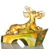 Crystal Animal, Dog, Generations of Prosperity - LIULI Crystal Art