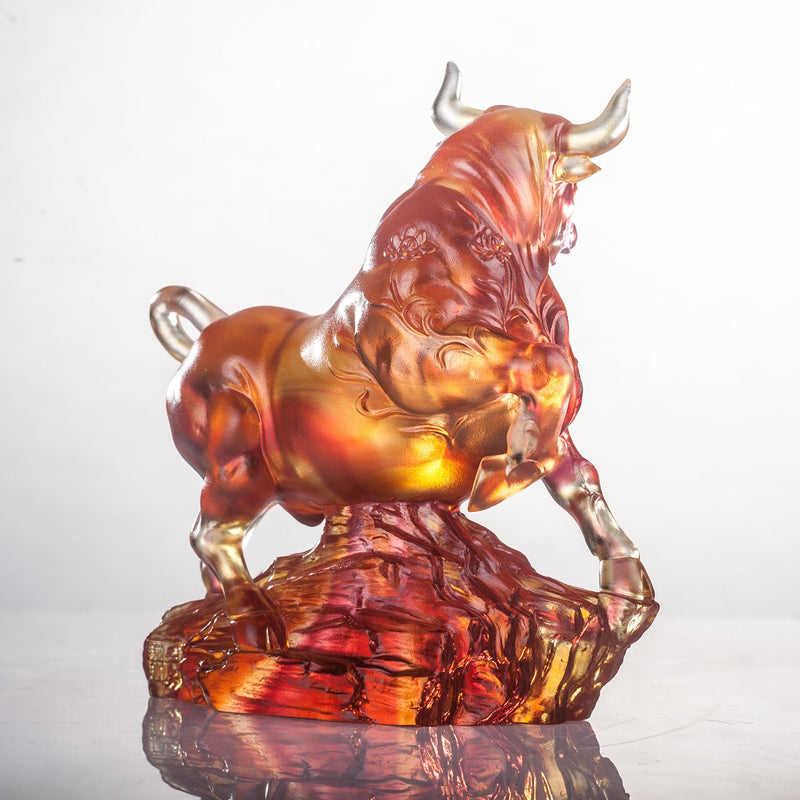 LIULI Crystal Year of the Ox Sculpture, Easterly Winds