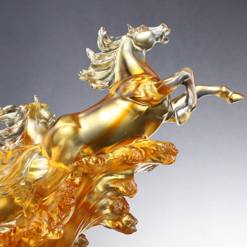 LIULI Crystal Art, Horse, Rising through Heaven and Earth