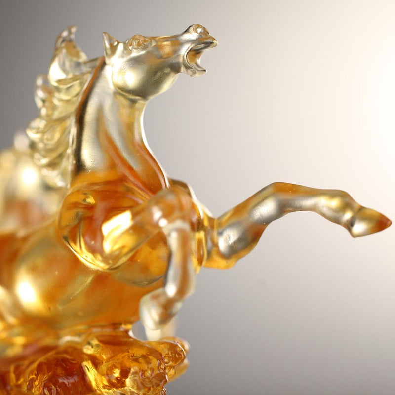 LIULI Crystal Art, Horse, Rising through Heaven and Earth
