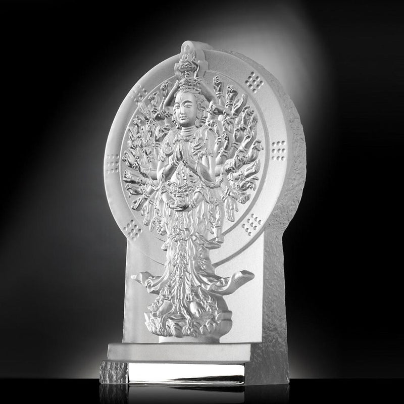 Crystal Buddha, Thousand Arms Guanyin, The Light of Guanyin - LIULI Crystal Art