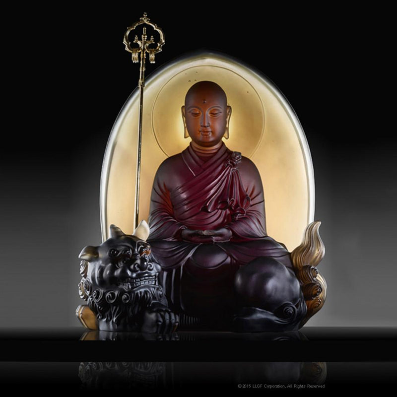 Crystal Buddha, Ksitigarbha Bodhisattva, Let Virtue Fill the Land - LIULI Crystal Art