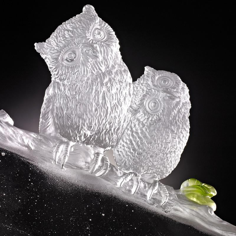 Crystal Bird, Owl, This Lifetime-Lanyu Scops Owl - LIULI Crystal Art