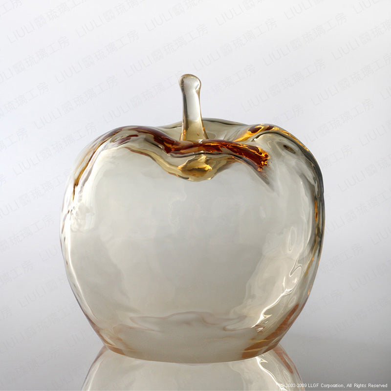 LIULI Crystal Big Apple (Auspicious Fruit), Tableware Home Decor