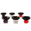 '-- DELETE -- Porcelain Sake Cup with Crystal Base, The Two of Us—Sip of Preciousness (Set of 6) - LIULI Crystal Art