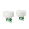 Bone China Sake Cups - Seasonal Treasures-Spring Peony (Set of 2) - LIULI Crystal Art