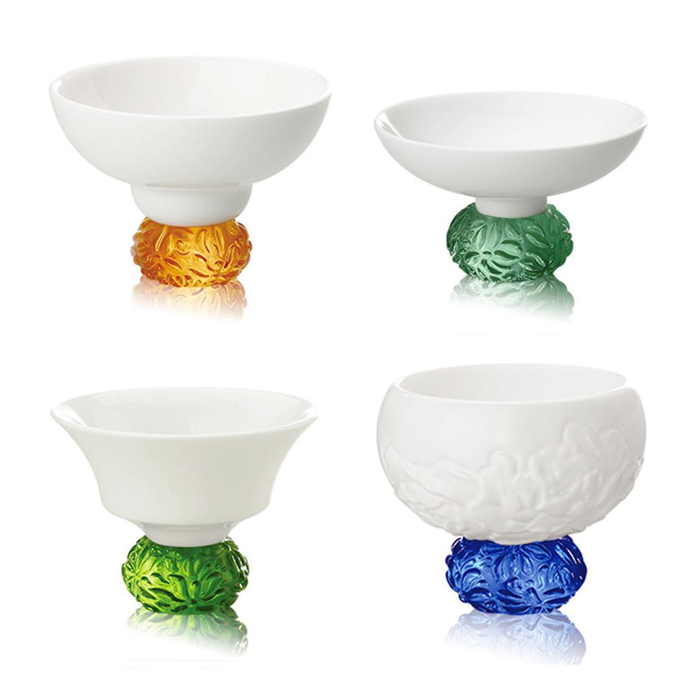 Bone China Sake Glass, Seasonal Treasures, Set of 4 – LIULI